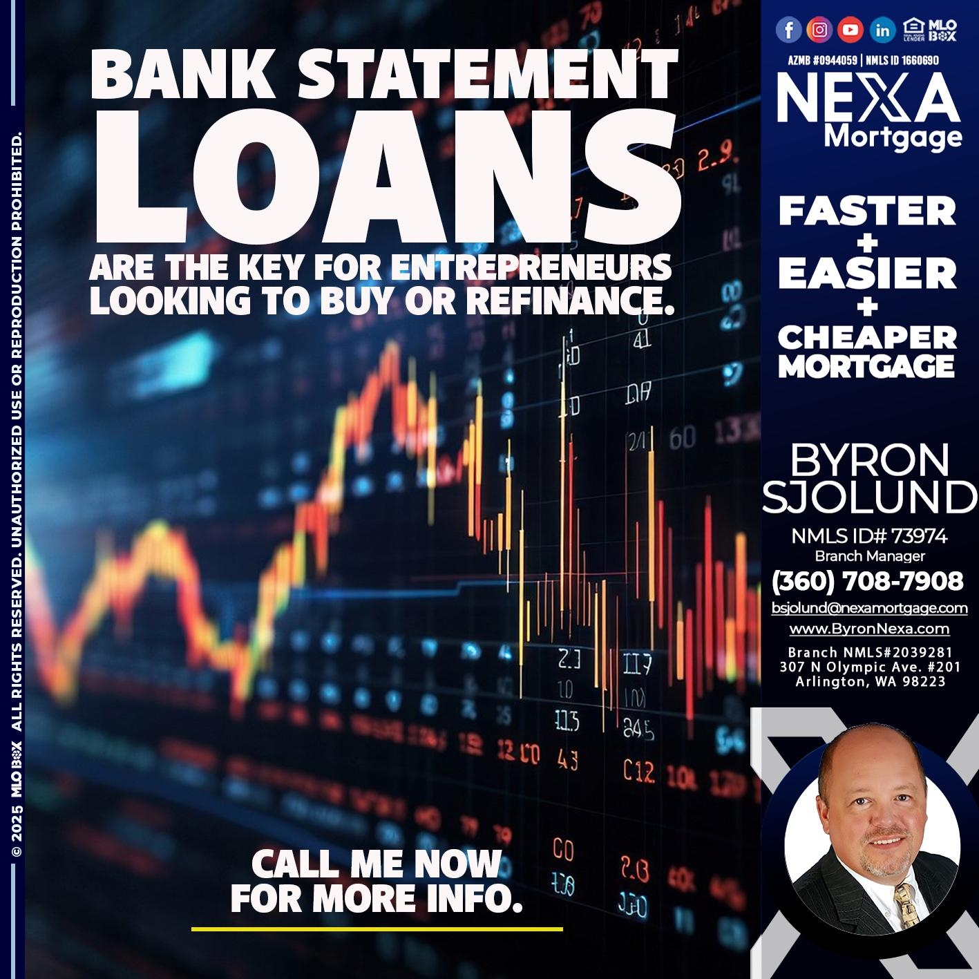 BANK STATEMENT - Byron Sjolund -Branch Manager