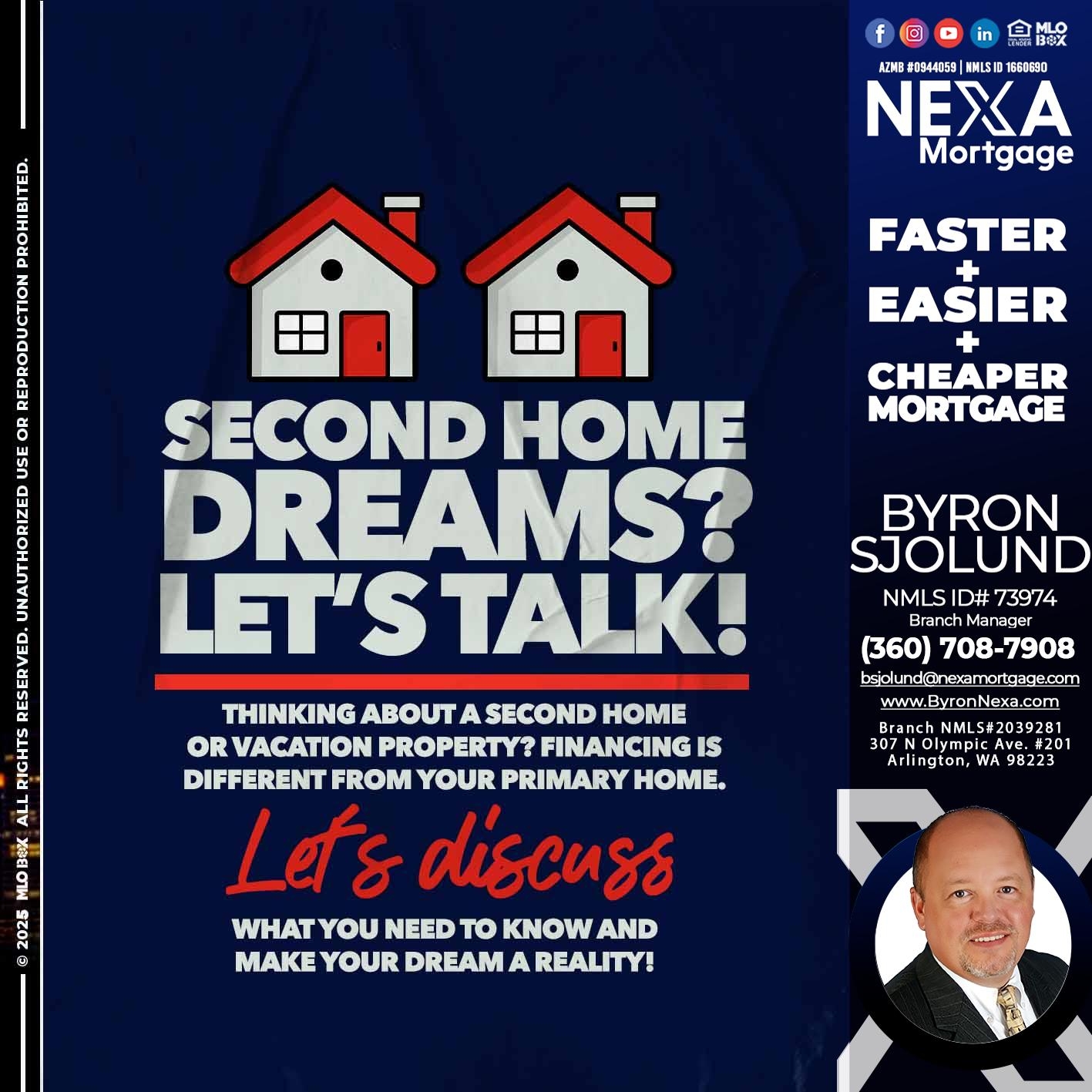 SECOND HOME DREAMS? - Byron Sjolund -Branch Manager