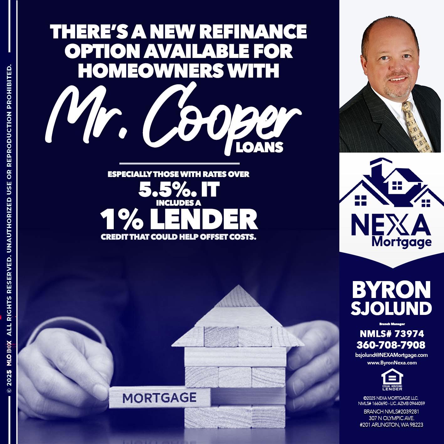 Mr. Cooper loans - Byron Sjolund -Branch Manager