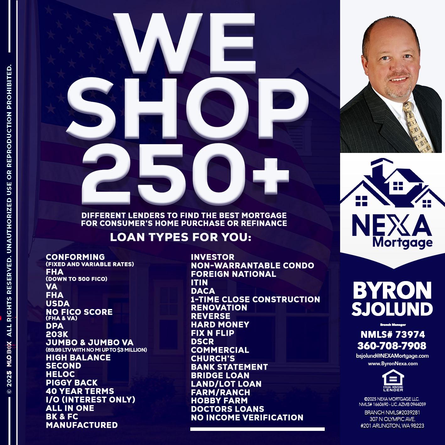 WE SHOP 250+ - Byron Sjolund -Branch Manager