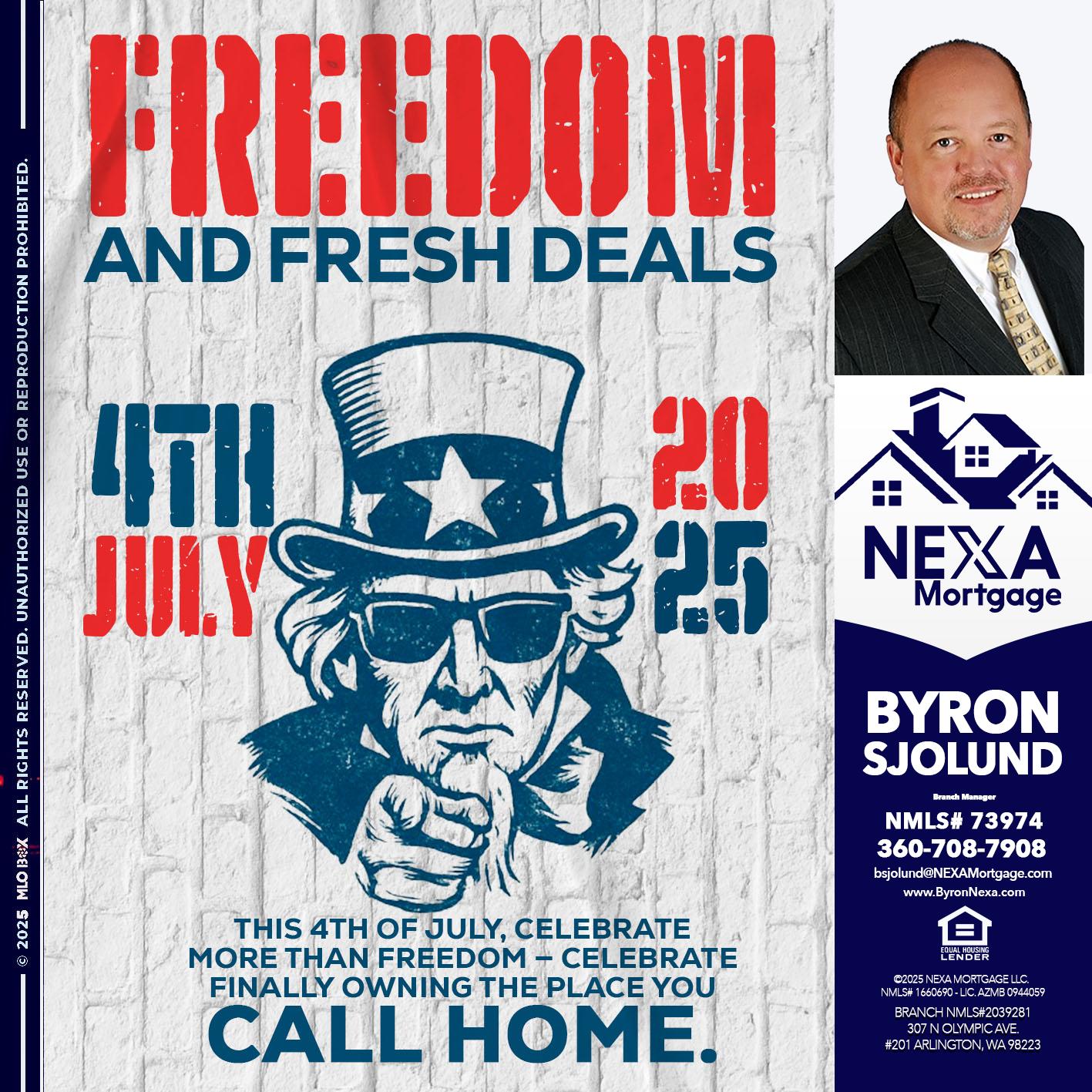 FREEDOM - Byron Sjolund -Branch Manager