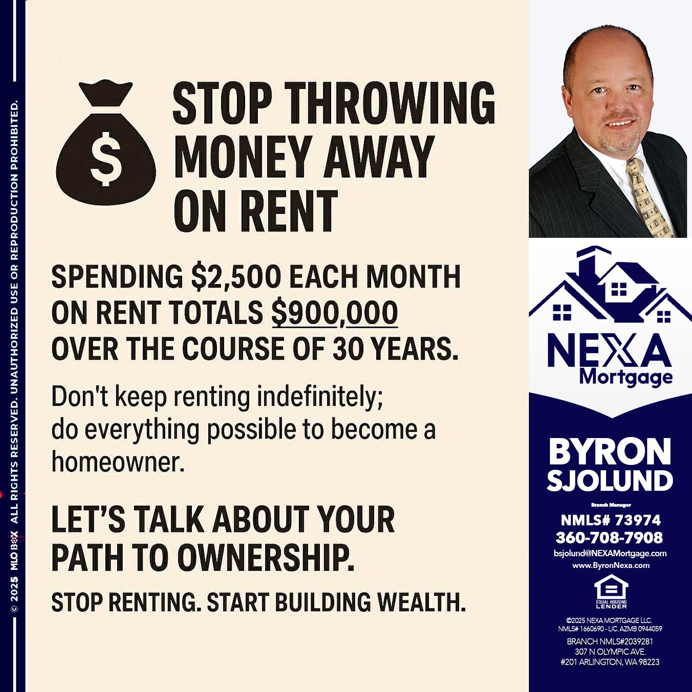 STOP THROWING - Byron Sjolund -Branch Manager