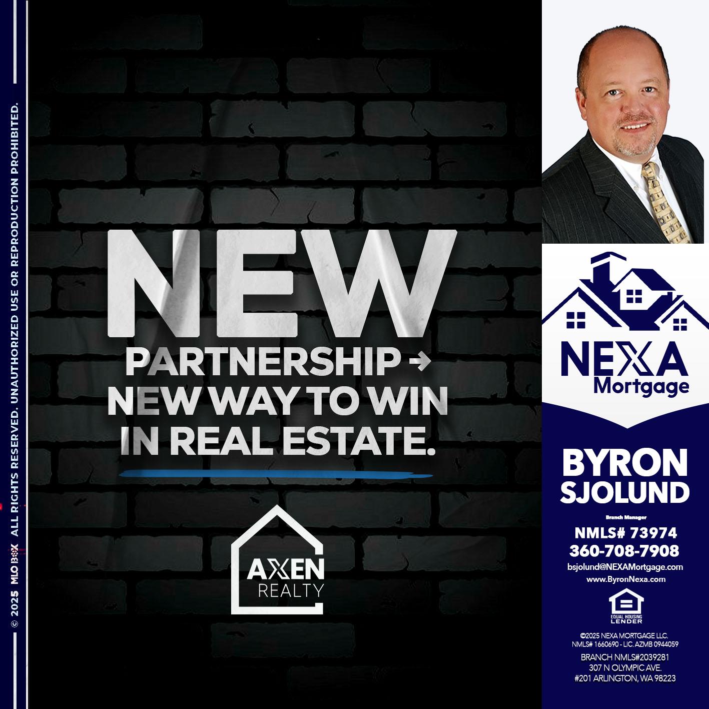 new partnership - Byron Sjolund -Branch Manager