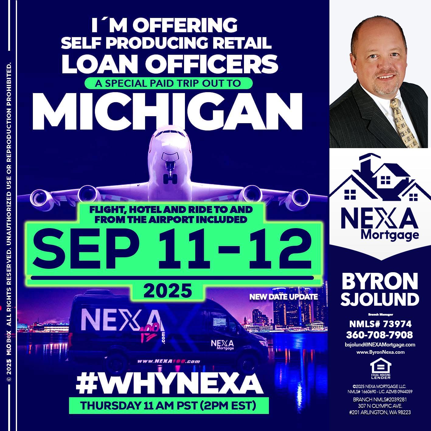 michigan sep 11-12 - Byron Sjolund -Branch Manager