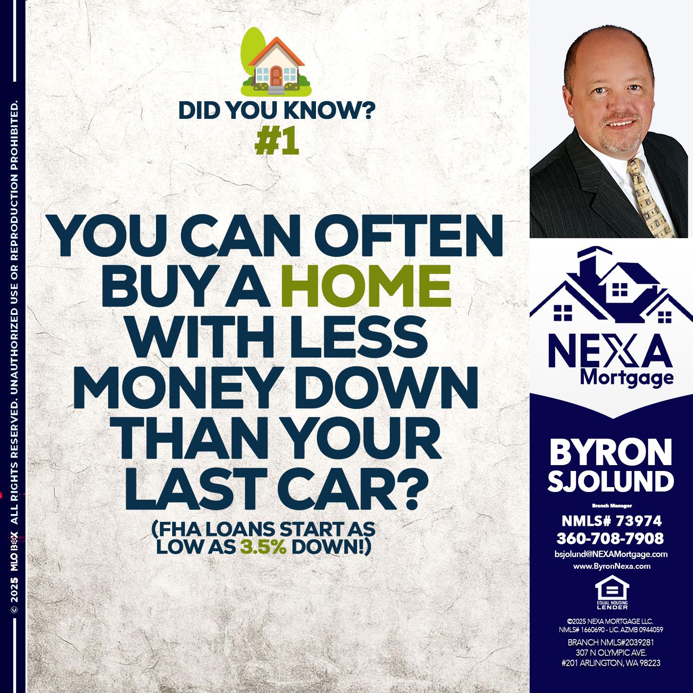 DID YOU KNOW #1 - Byron Sjolund -Branch Manager