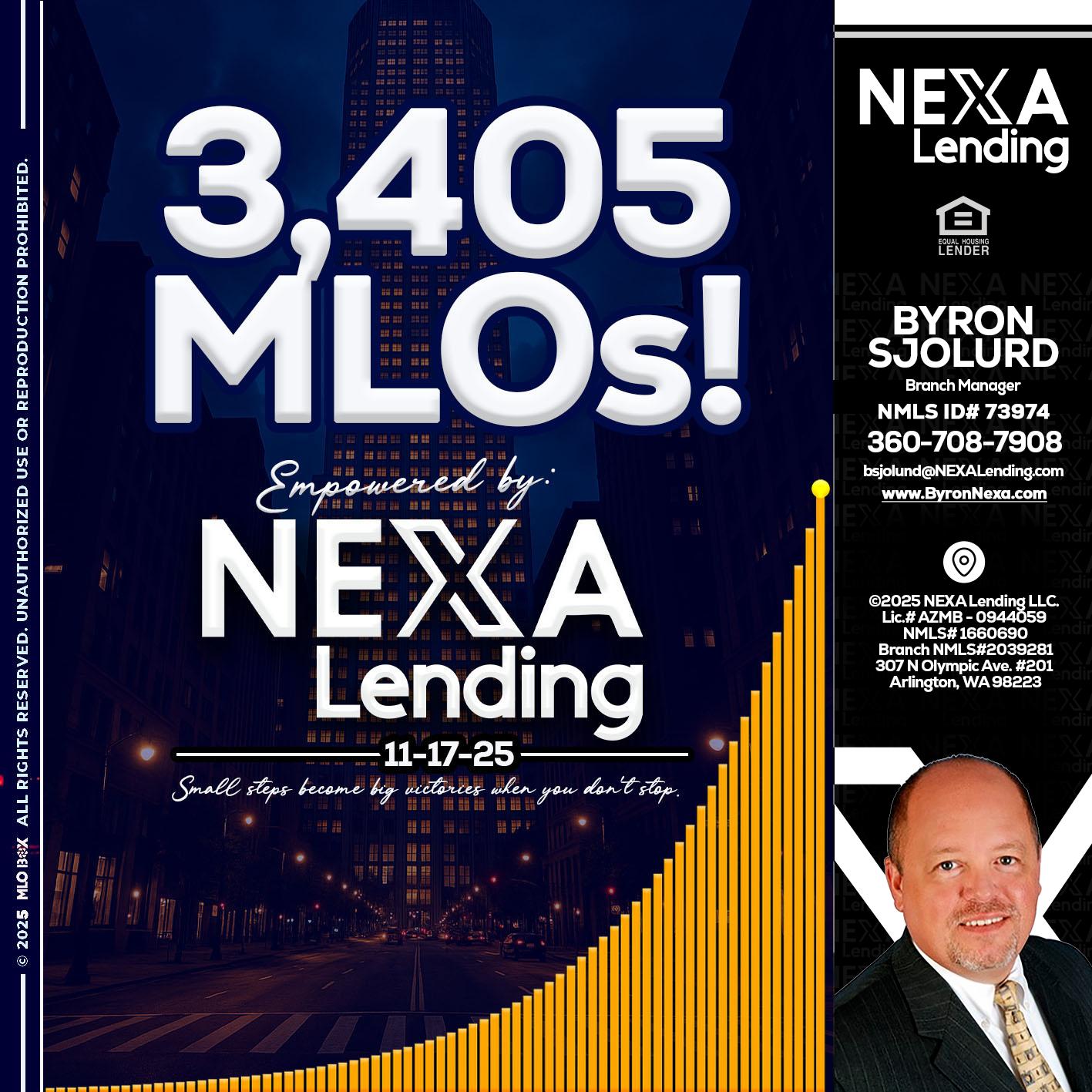 3405 MLOs - Byron Sjolund -Branch Manager