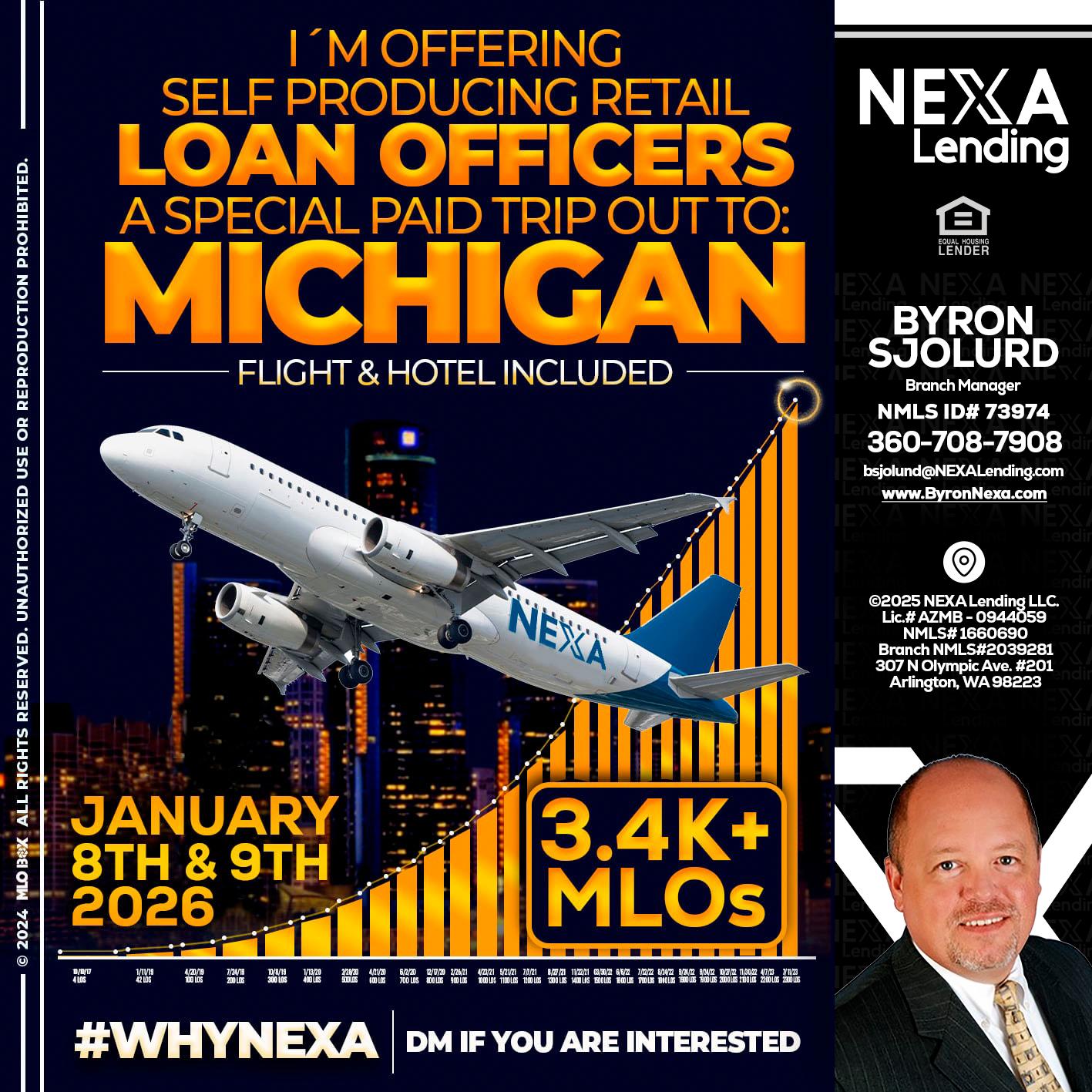 MICHIGAN TRIP - Byron Sjolund -Branch Manager