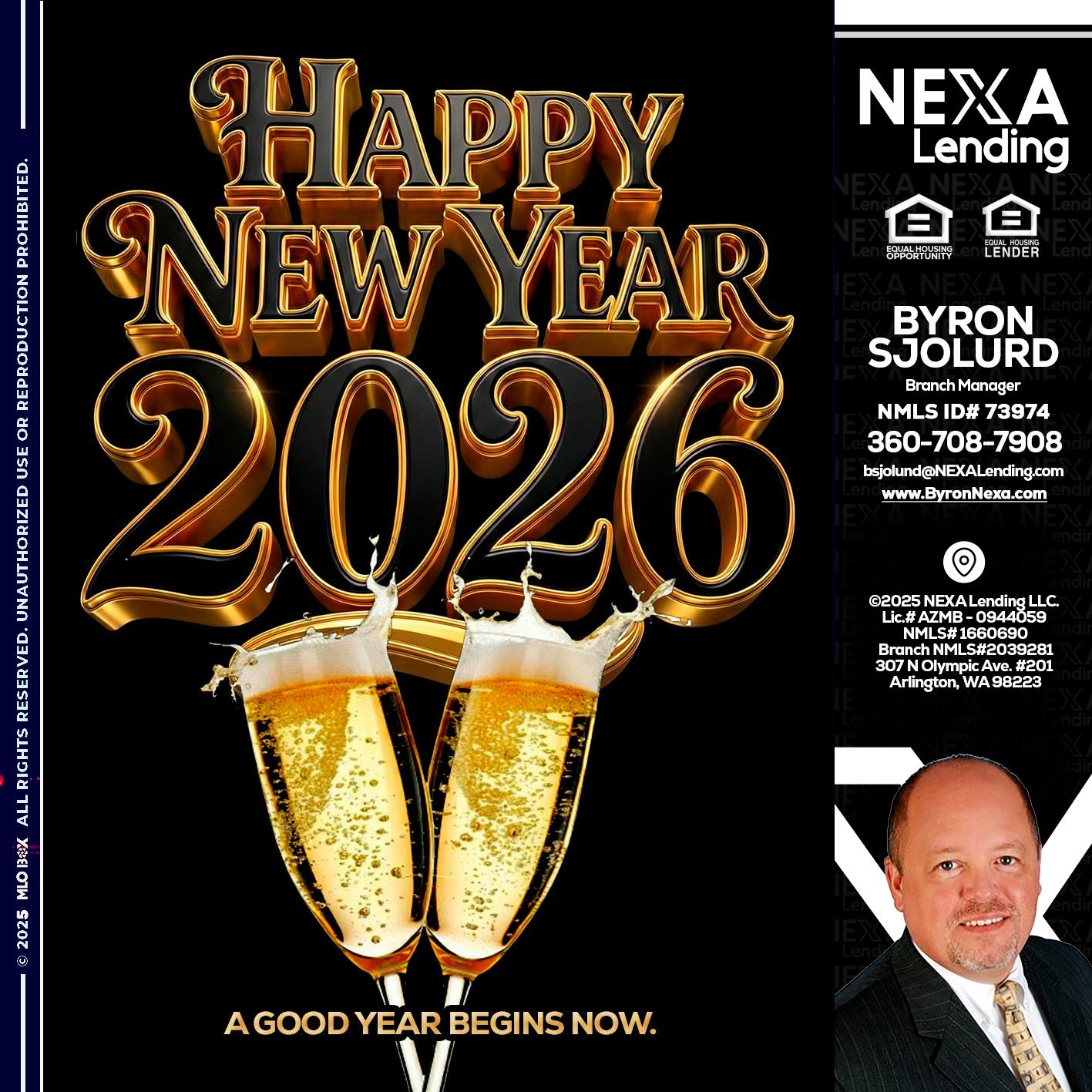 happy new year 2026 - Byron Sjolund -Branch Manager