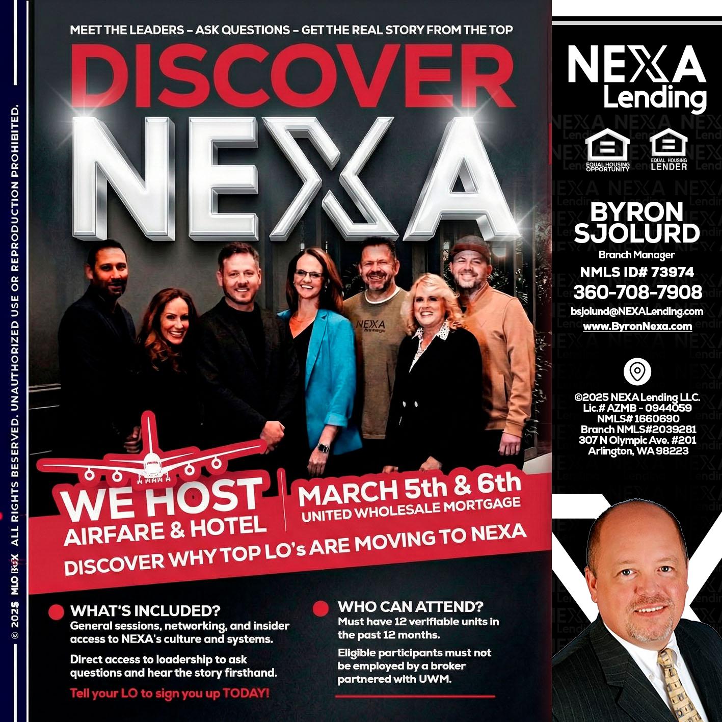 DISCOVER NEXA - Byron Sjolund -Branch Manager