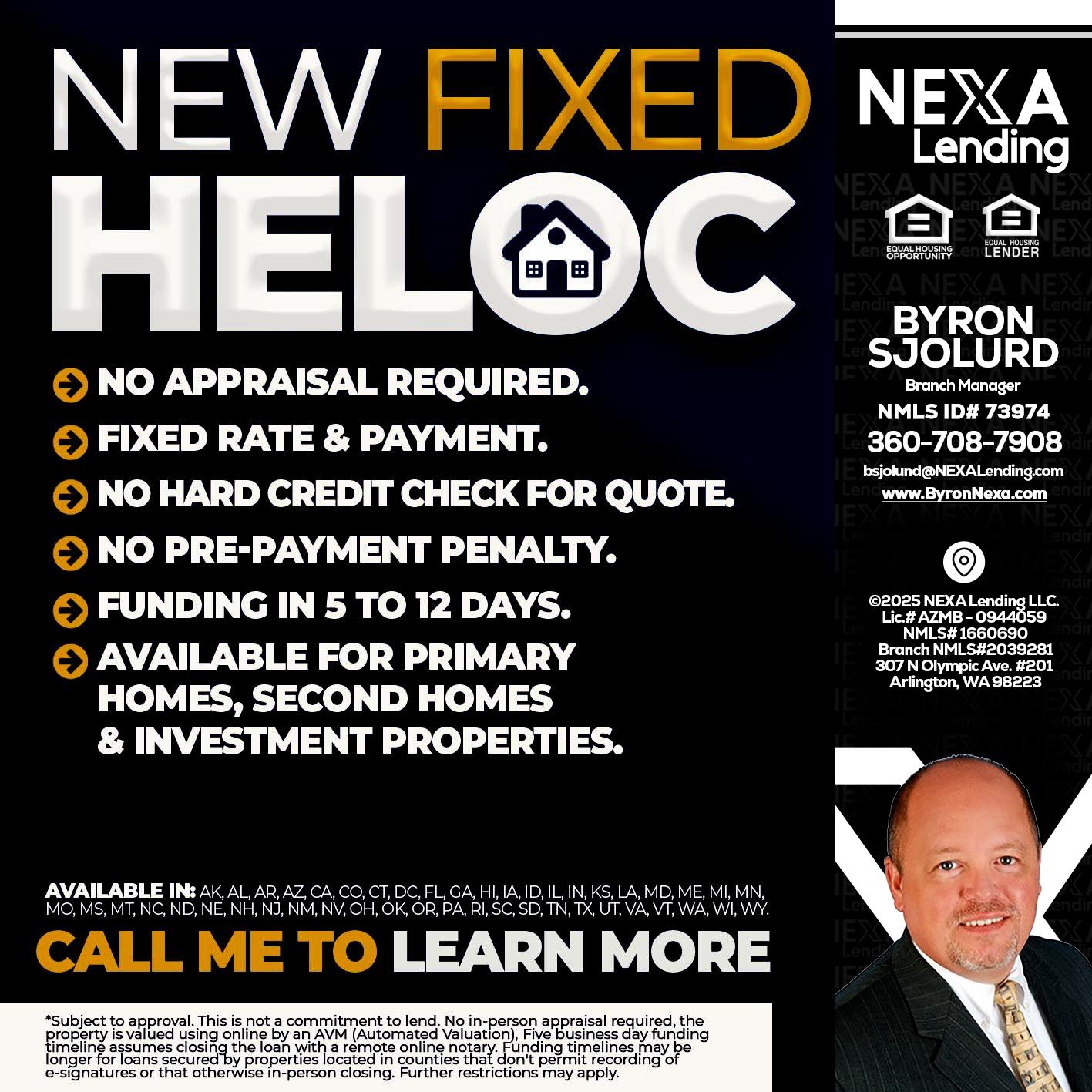 HELOC - Byron Sjolund -Branch Manager
