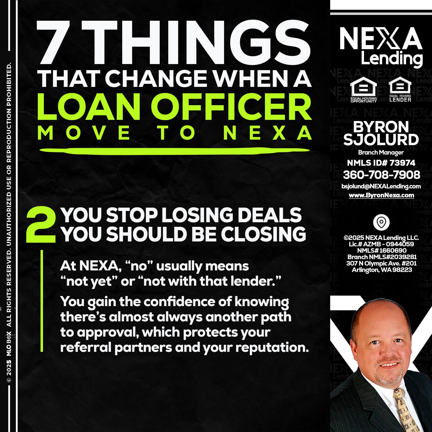 7 THINGS (2) - Byron Sjolund -Branch Manager