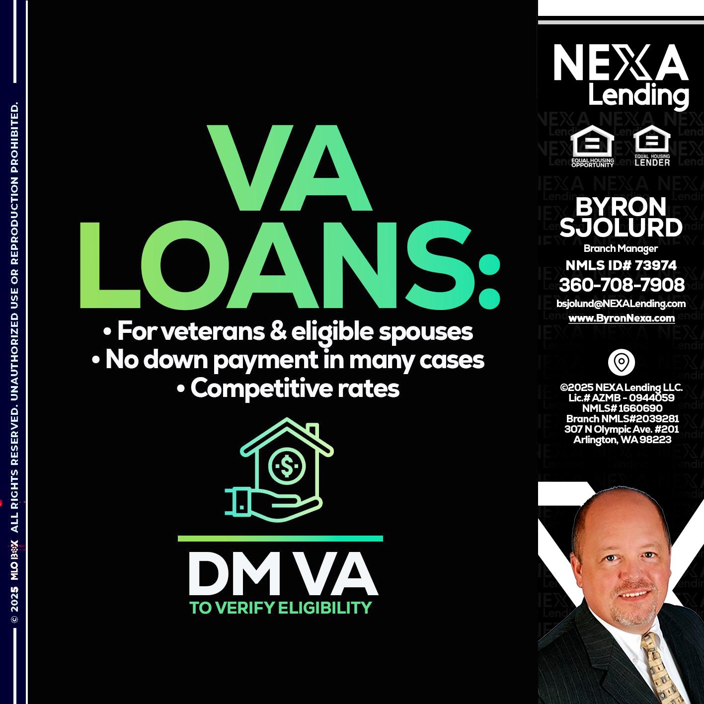 VA LOANS - Byron Sjolund -Branch Manager