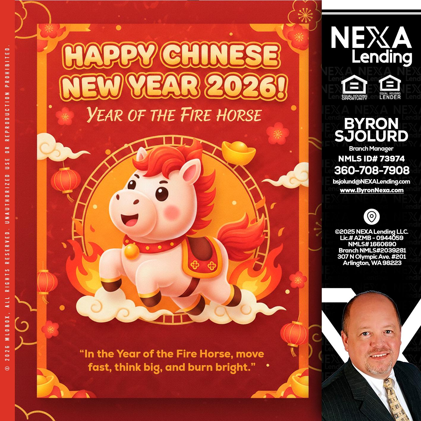 happy Chinese new year - Byron Sjolund -Branch Manager