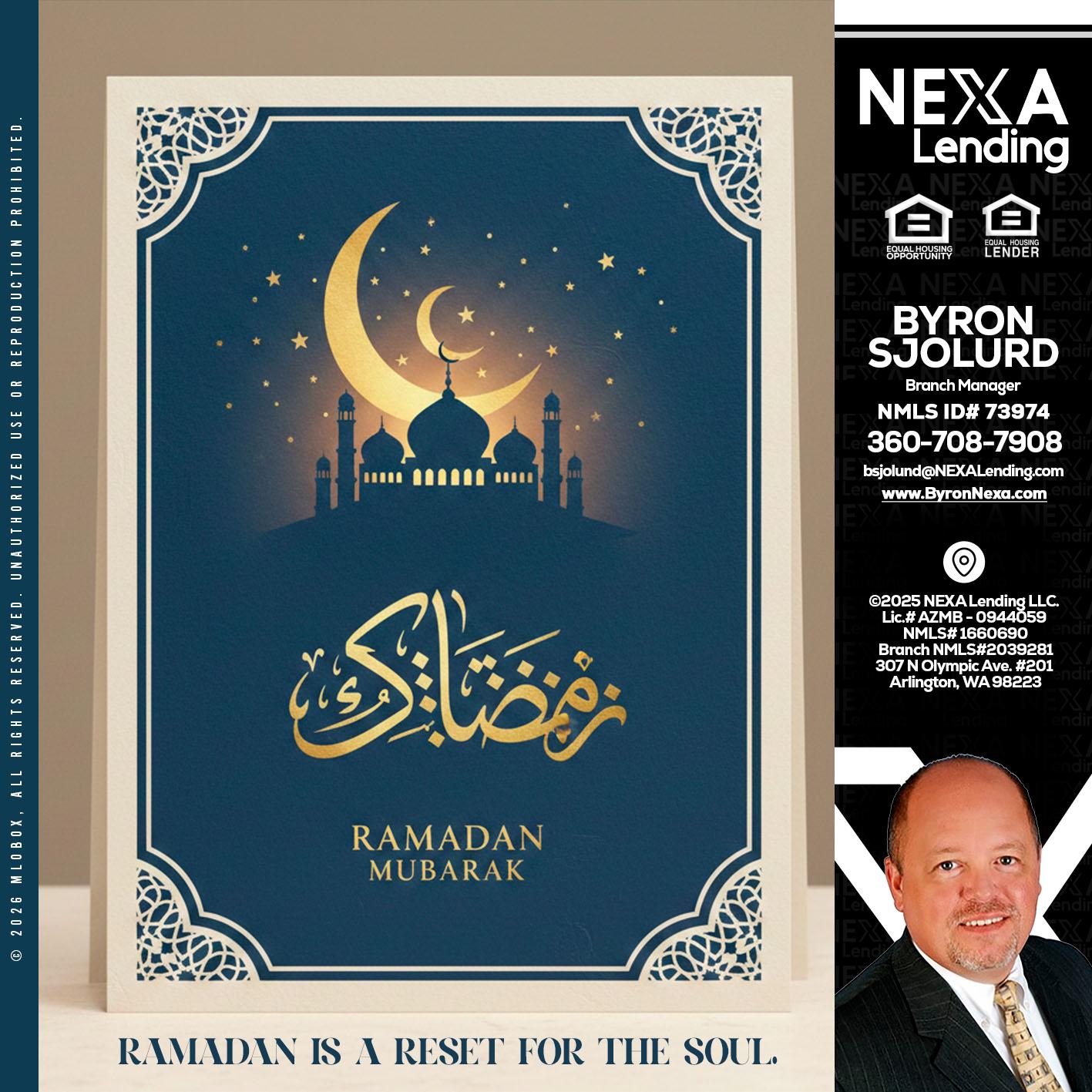 HAPPY RAMADAN - Byron Sjolund -Branch Manager