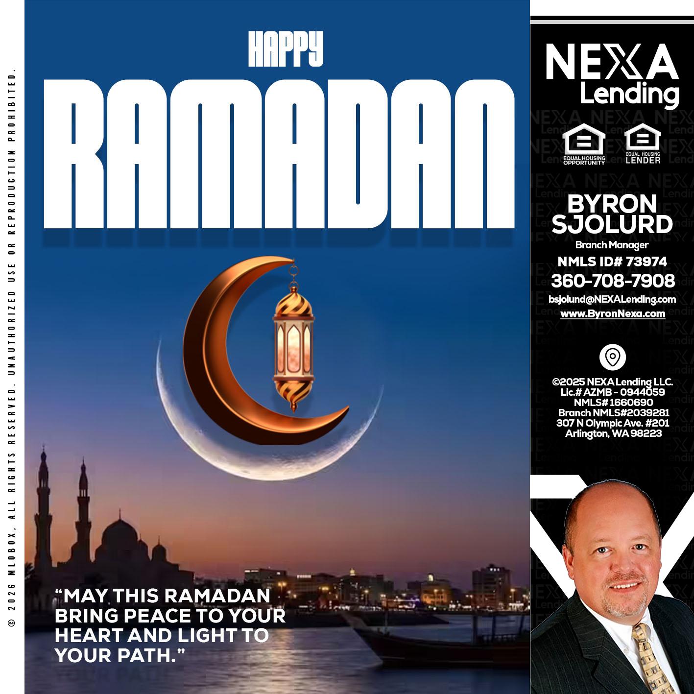 RAMADAN - Byron Sjolund -Branch Manager