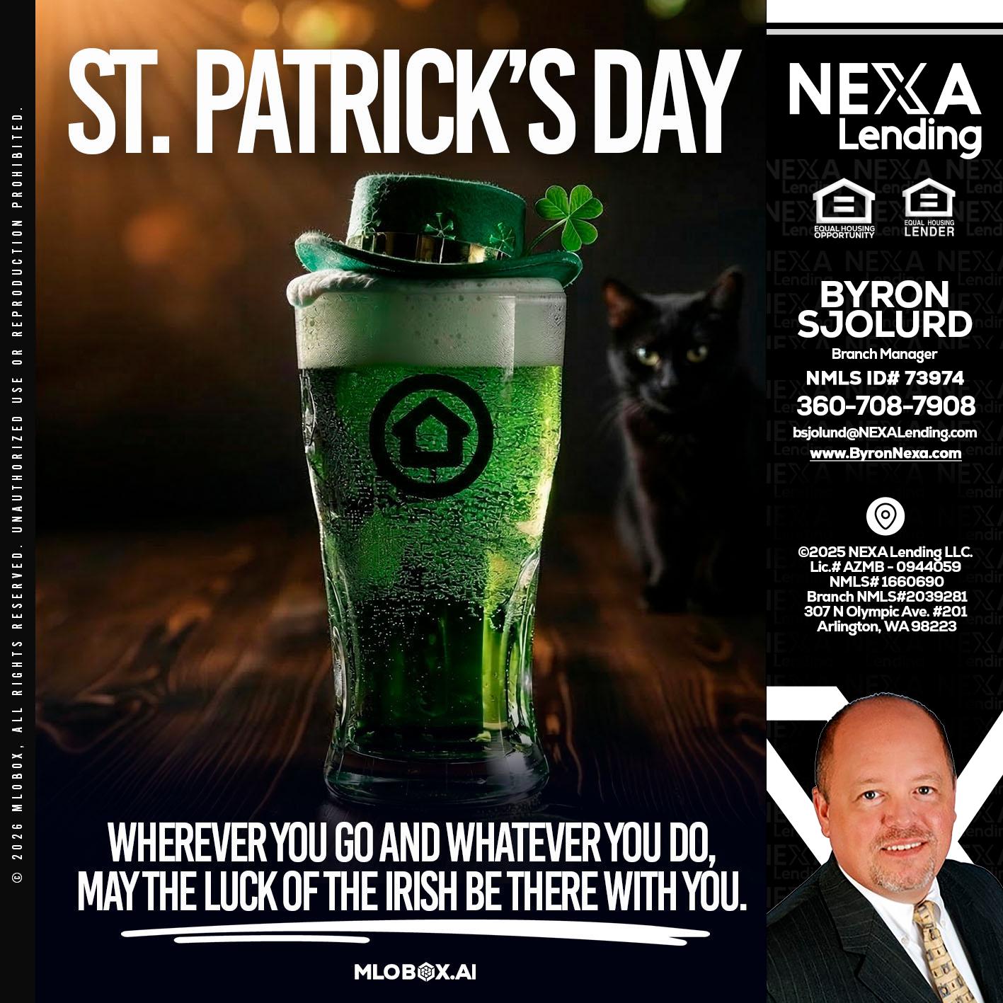 st. Patricks day - Byron Sjolund -Branch Manager