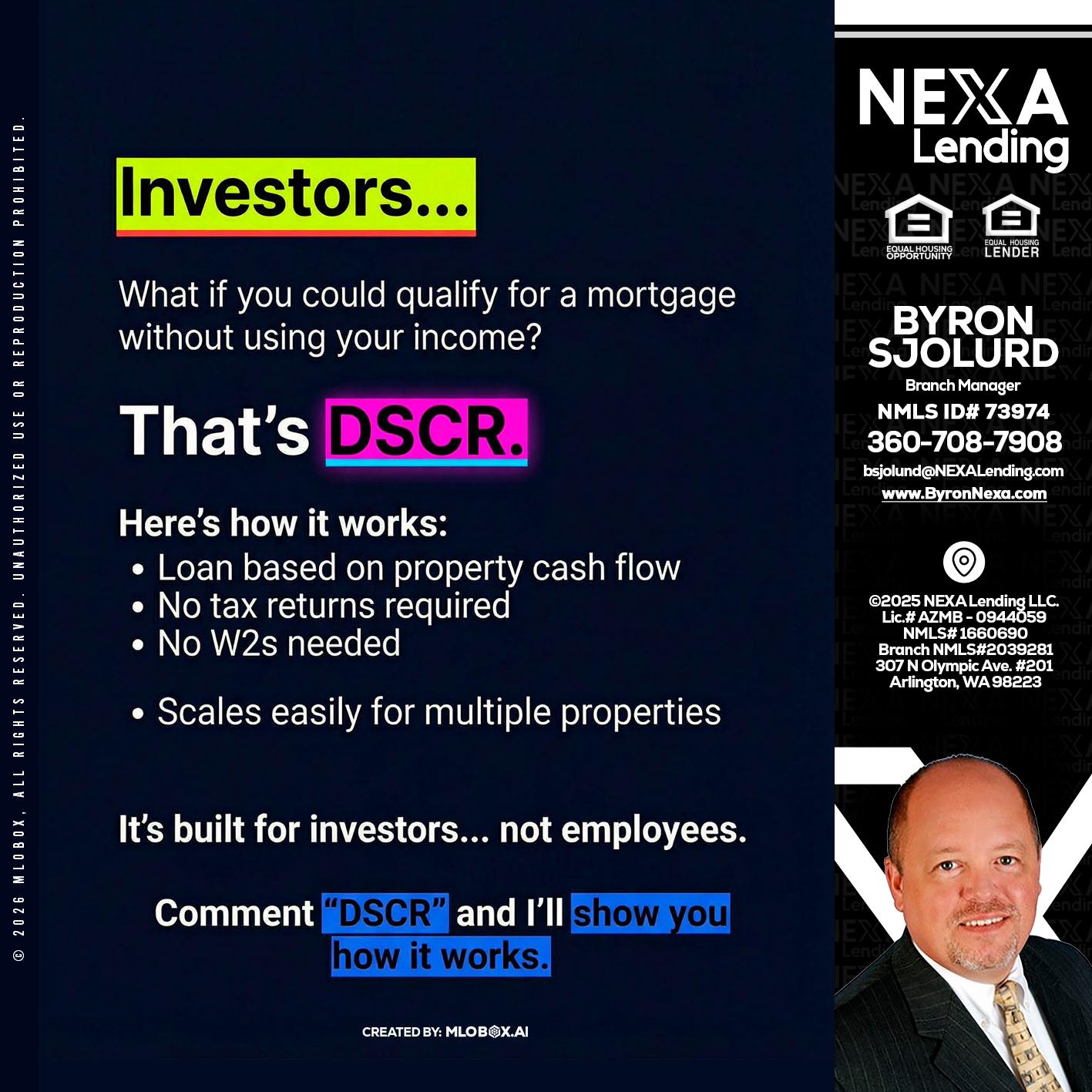 INVESTORS - Byron Sjolund -Branch Manager