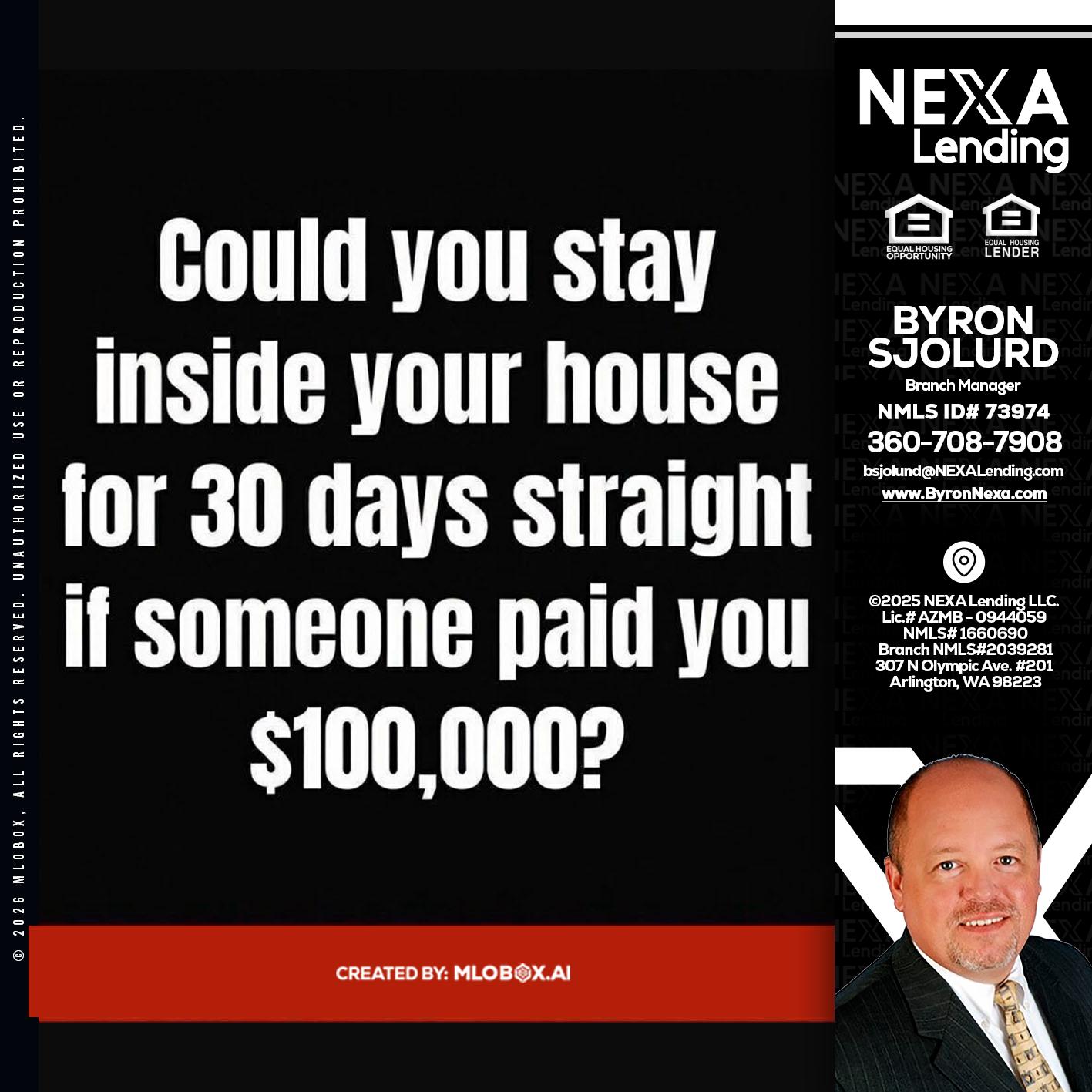 COULD YOU STAY - Byron Sjolund -Branch Manager