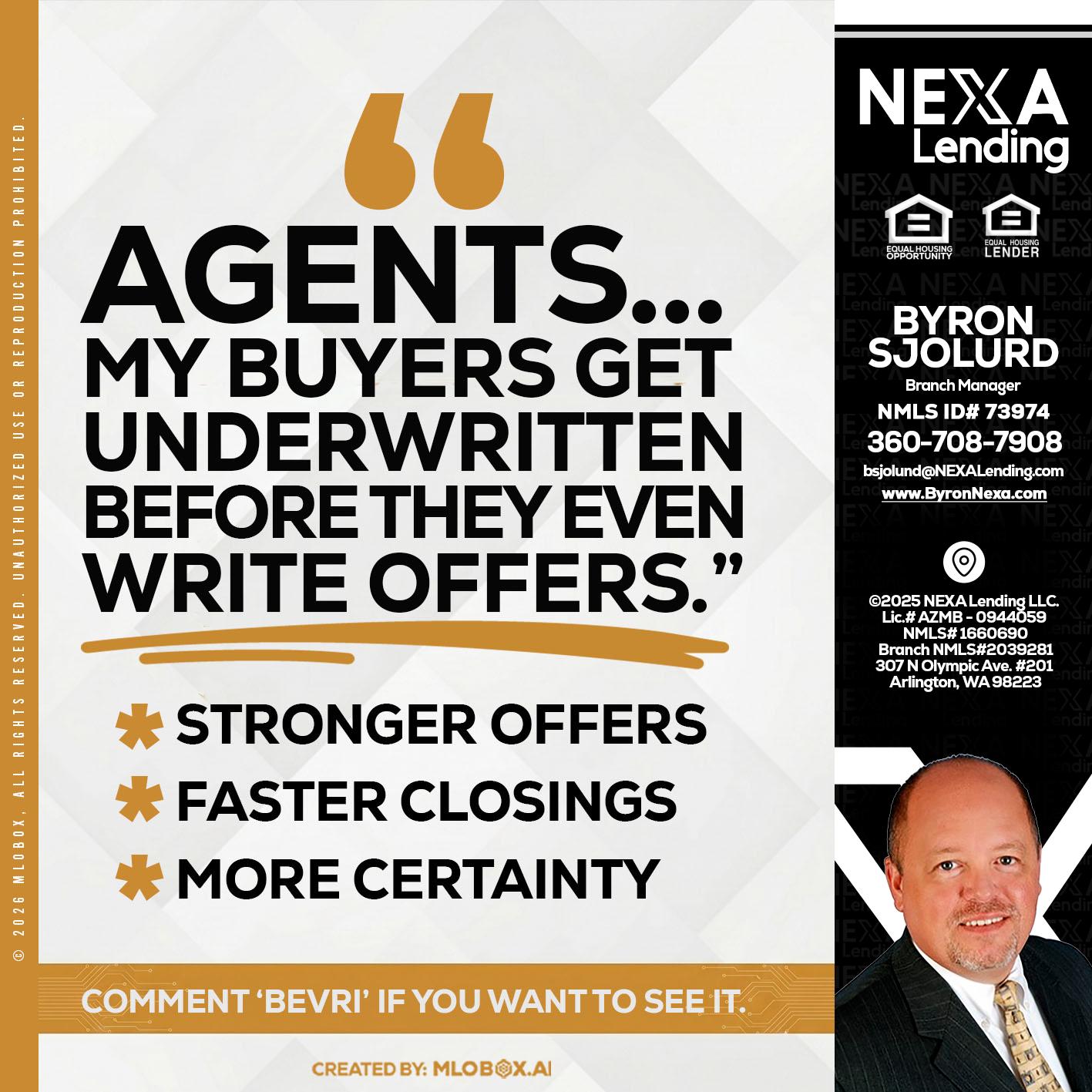 agents - Byron Sjolund -Branch Manager