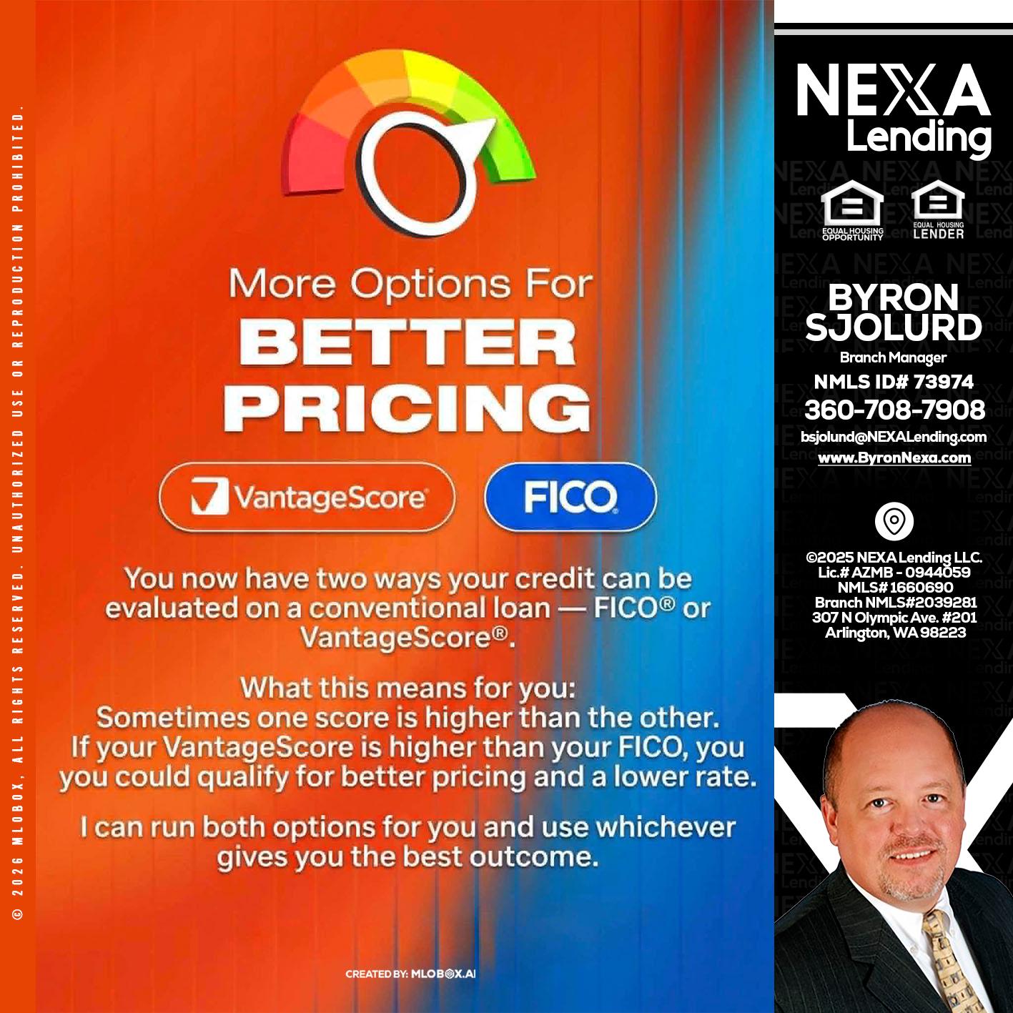 BETTER PRICING - Byron Sjolund -Branch Manager