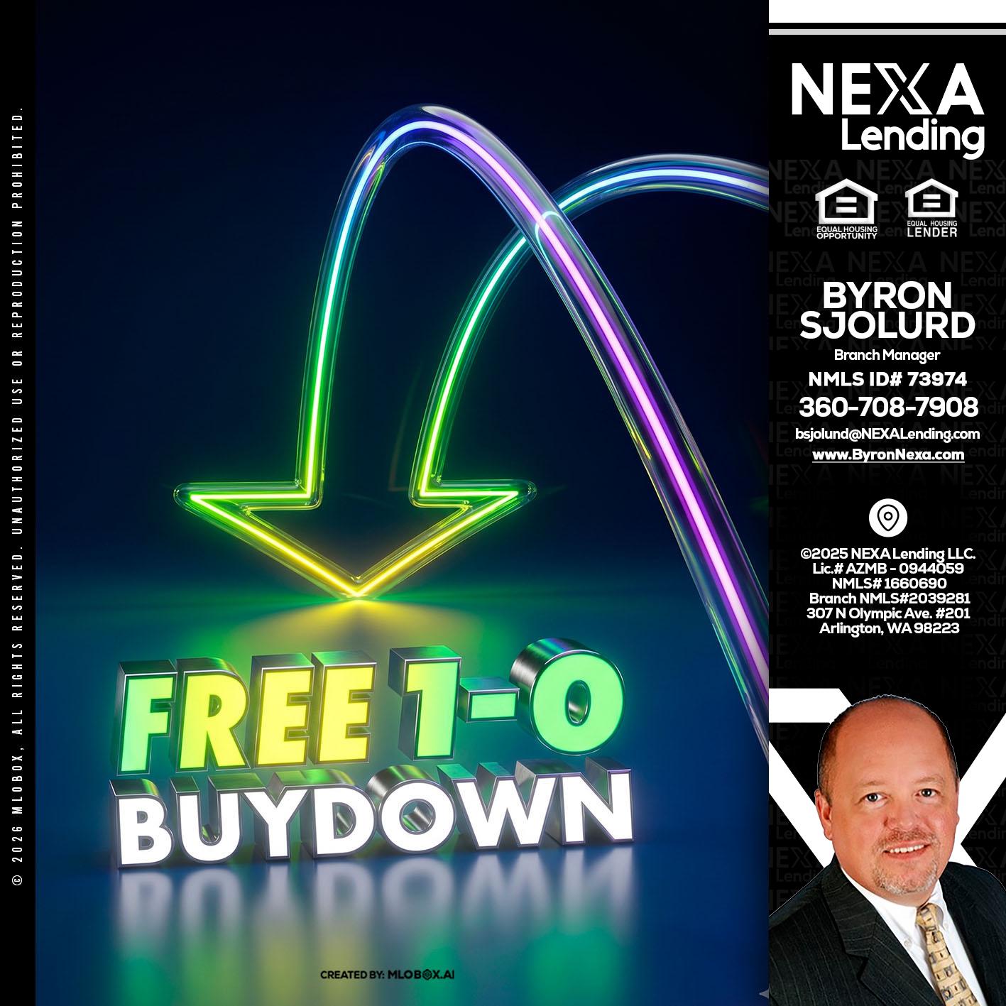 FREE 1-0 BUYDOWN - Byron Sjolund -Branch Manager