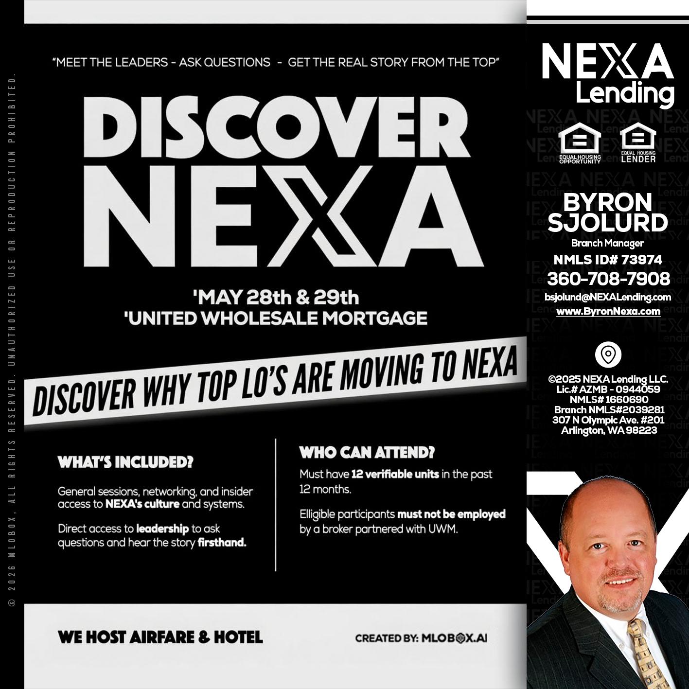 DISCOVER NEXA - Byron Sjolund -Branch Manager