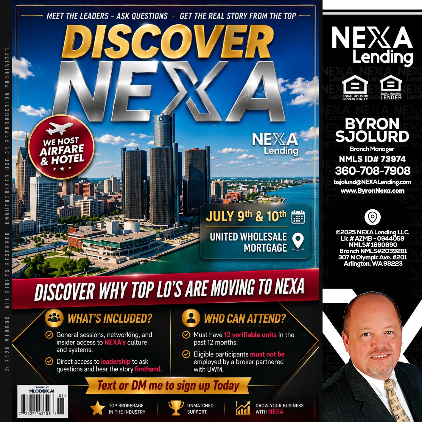 DISCOVER NEXA - Byron Sjolund -Branch Manager