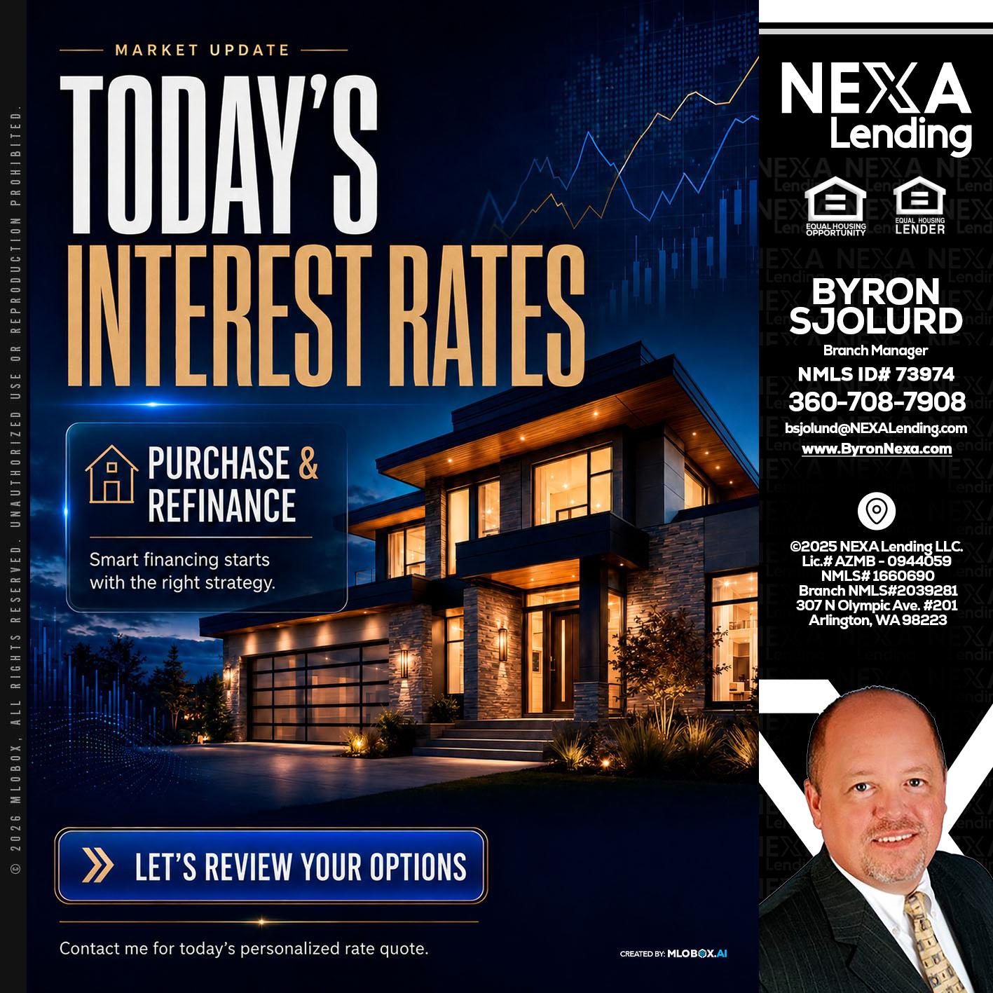 TODAYS RATES - Byron Sjolund -Branch Manager