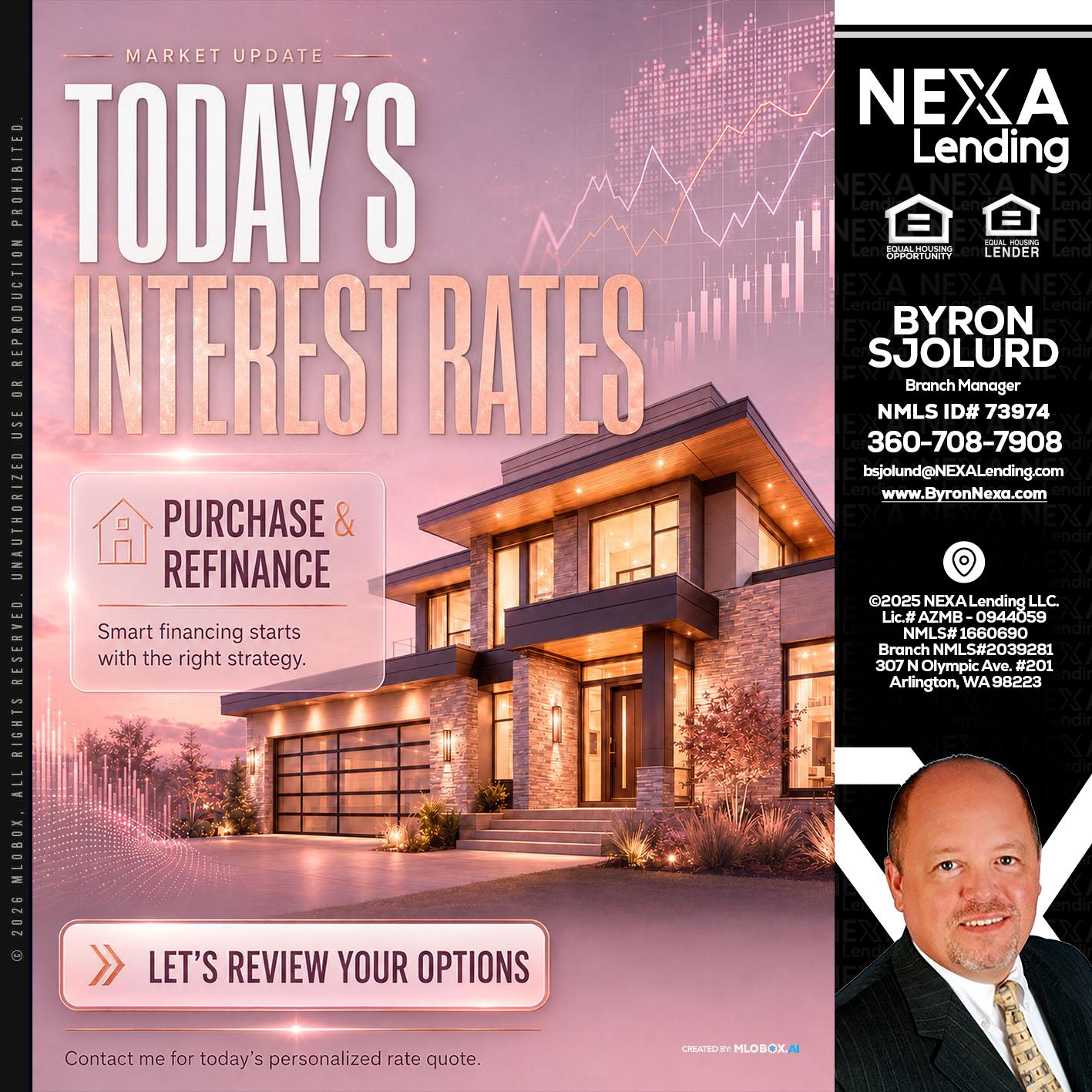 todays interest rates - Byron Sjolund -Branch Manager