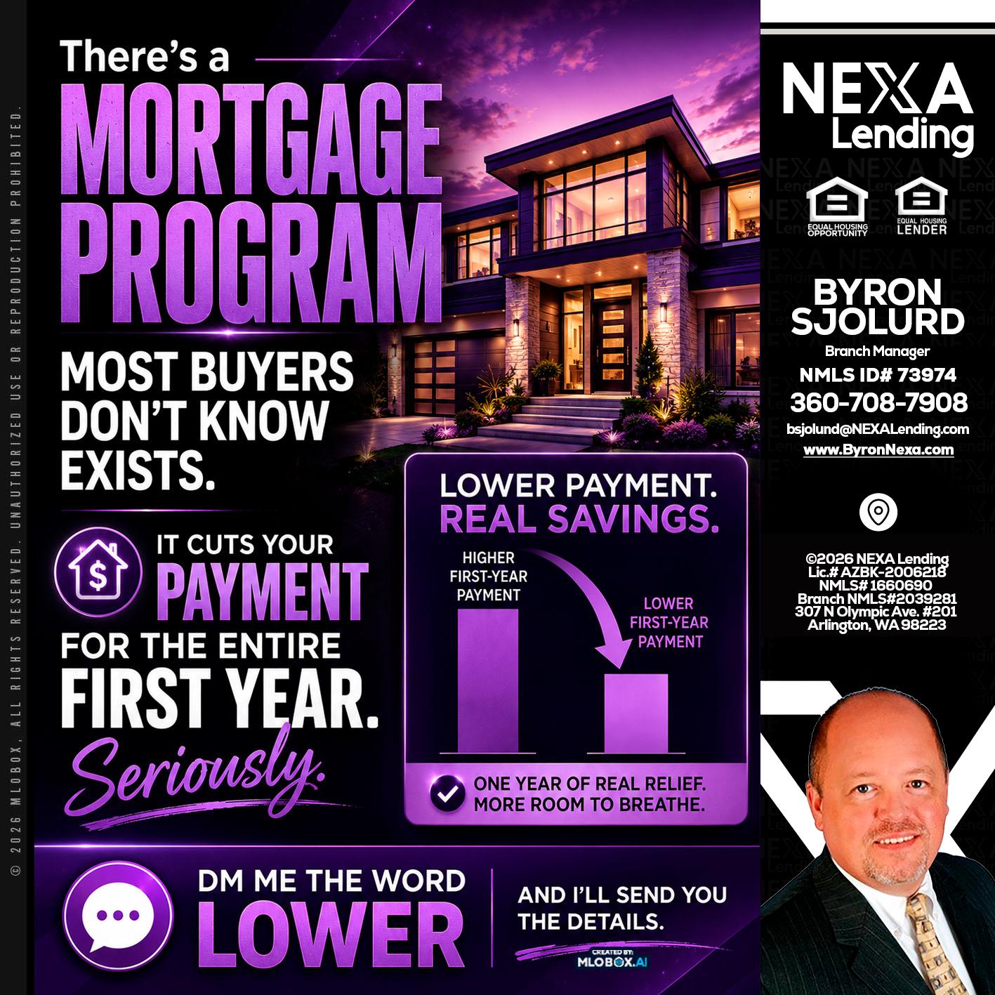 MORTGAGE PROGRAM - Byron Sjolund -Branch Manager