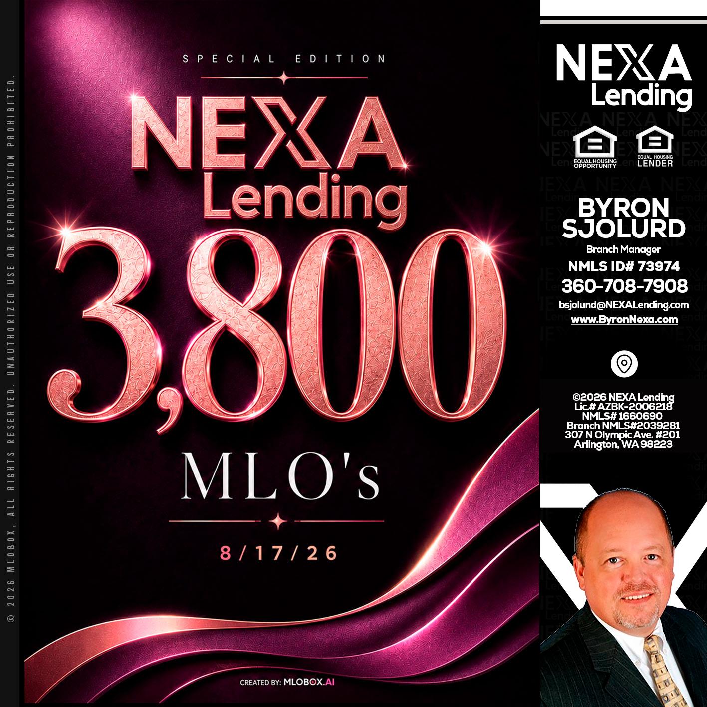 3800 MLOs - Byron Sjolund -Branch Manager