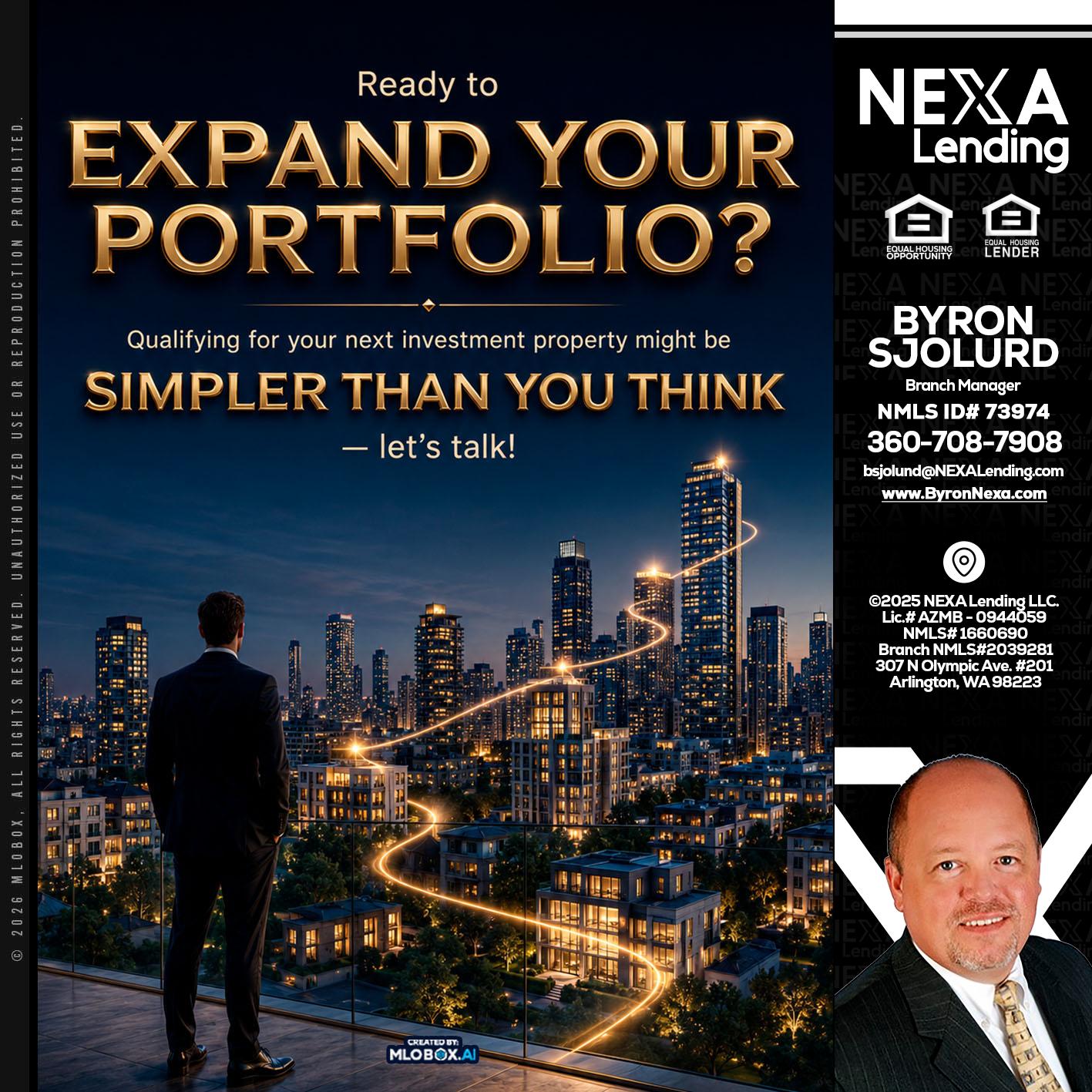 expand you portfolio - Byron Sjolund -Branch Manager
