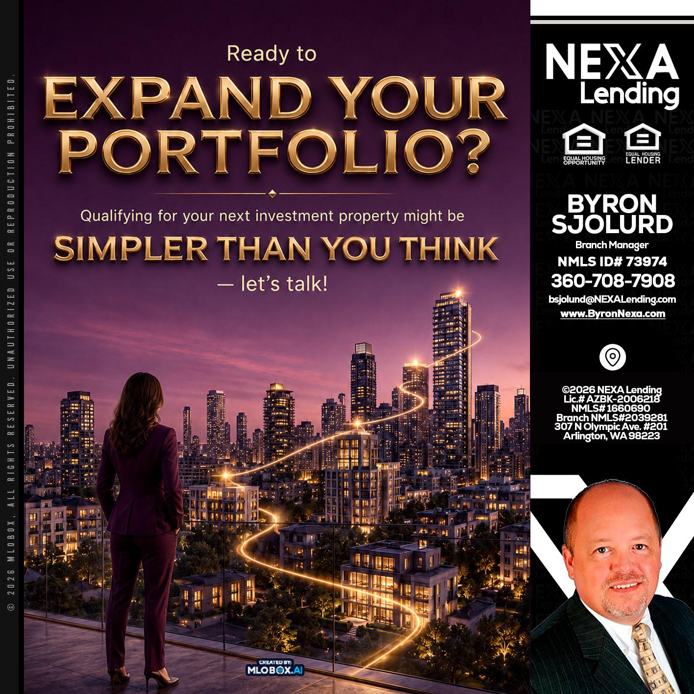EXPAND YOUR PORTFOLIO - Byron Sjolund -Branch Manager