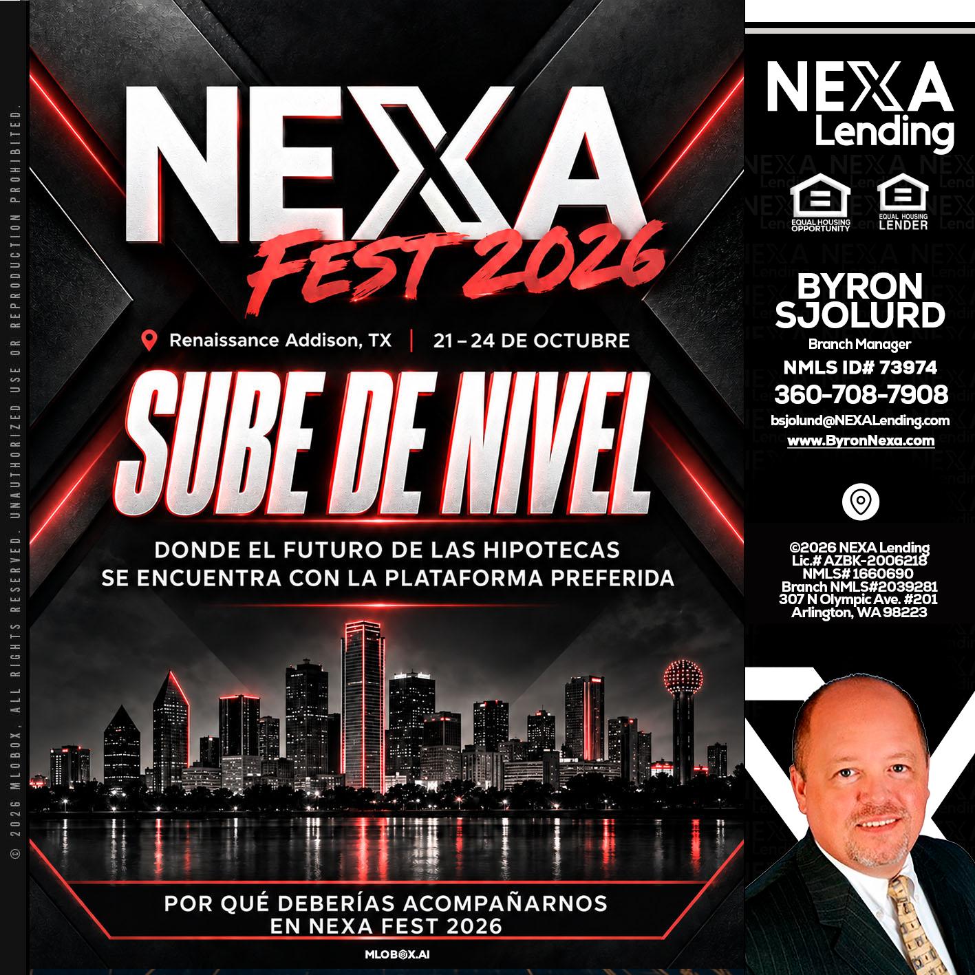 NEXA fest 2026 - Byron Sjolund -Branch Manager