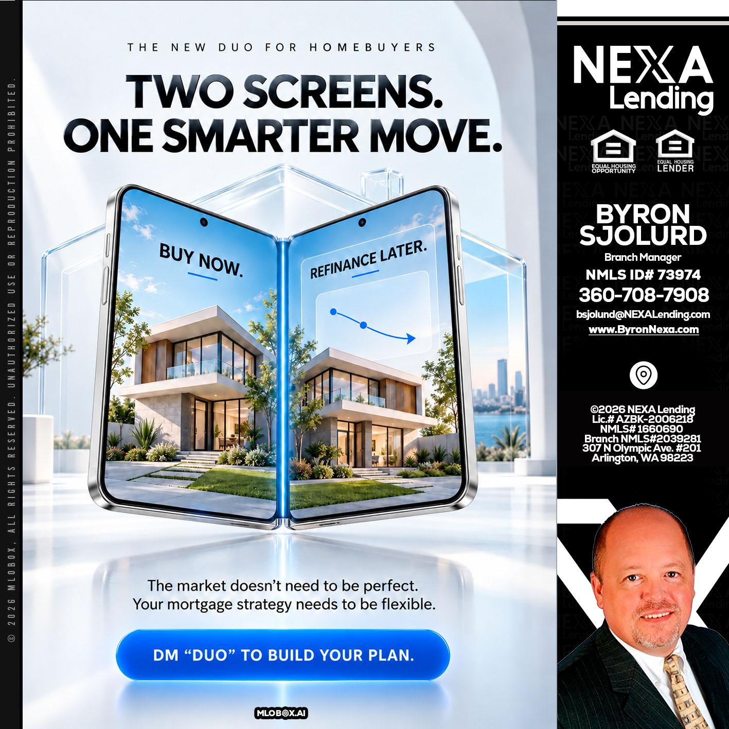 TWO SCREENS - Byron Sjolund -Branch Manager