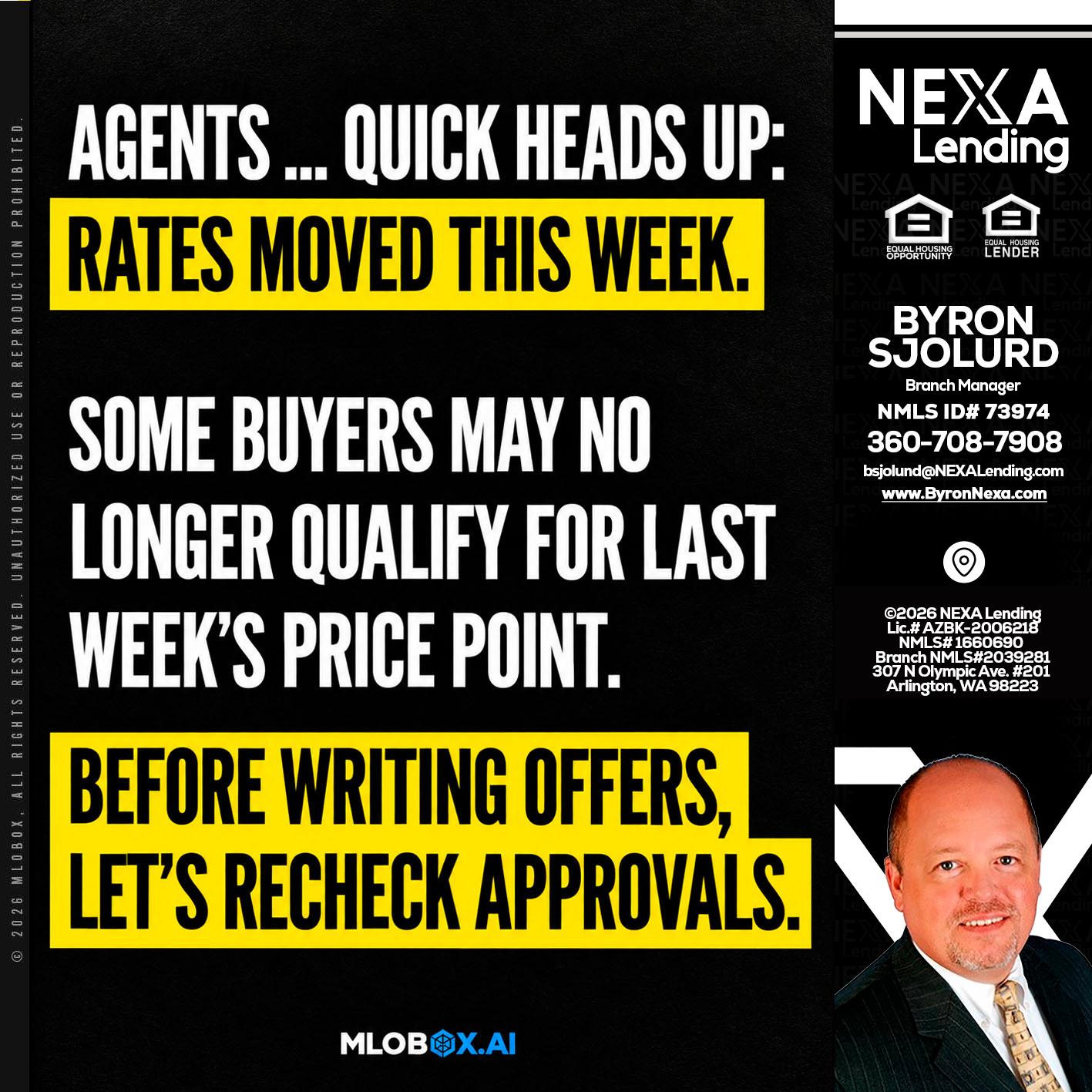 AGENTS QUICK - Byron Sjolund -Branch Manager