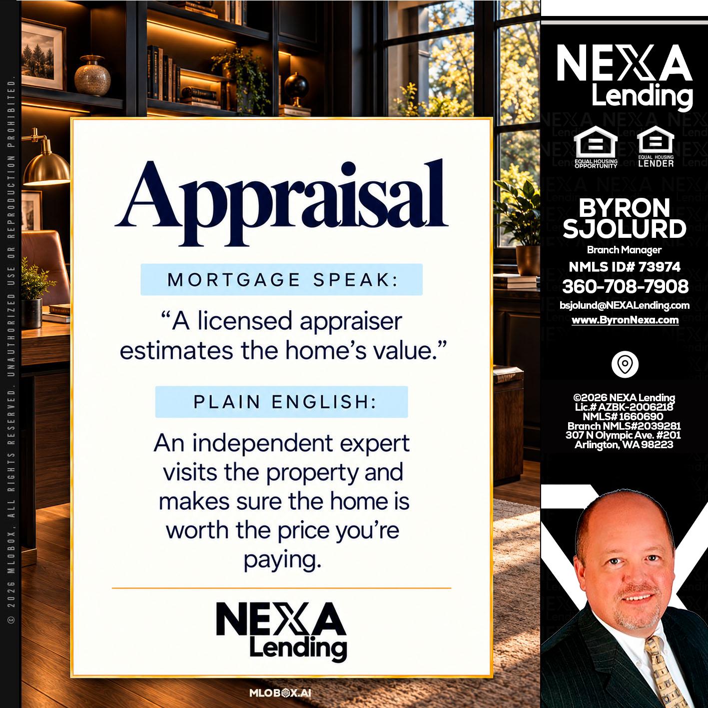 appraisal - Byron Sjolund -Branch Manager