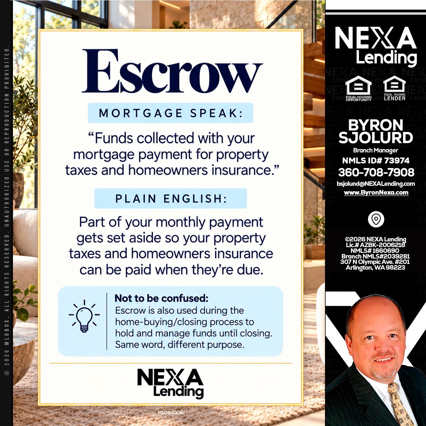 ESCROW - Byron Sjolund -Branch Manager