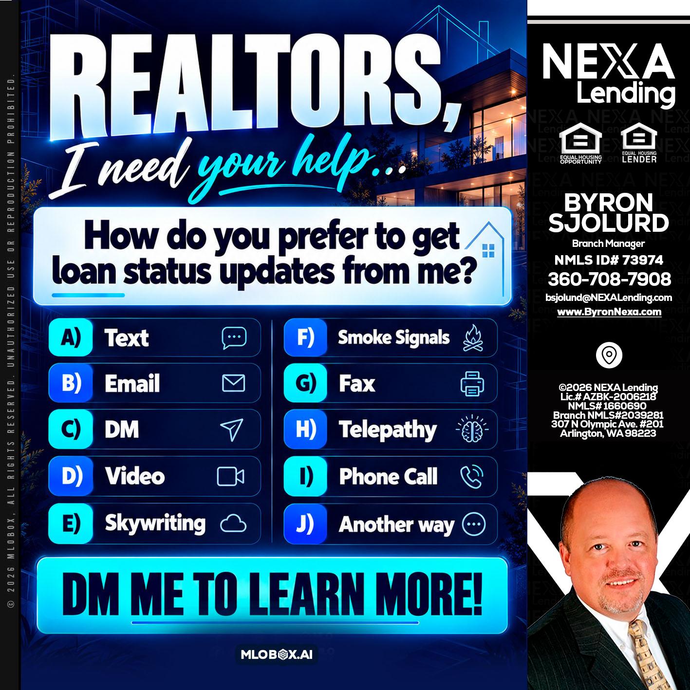 REALTORS - Byron Sjolund -Branch Manager